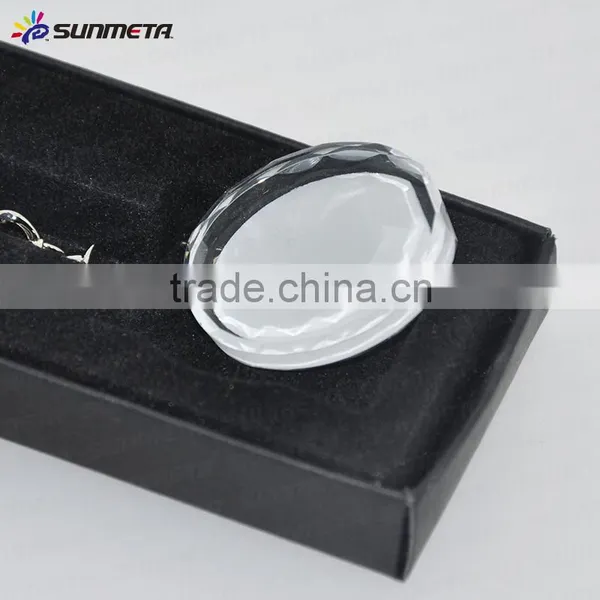 Innovative Beaded Oval Shaped DIY Sublimation Transfer Crystal Keychain photo-4