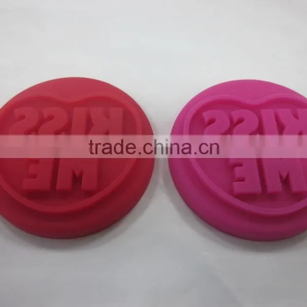 Food Grade Valentine Gift Silicone KISS ME Cookie Stamp With Wooden Handle photo-6