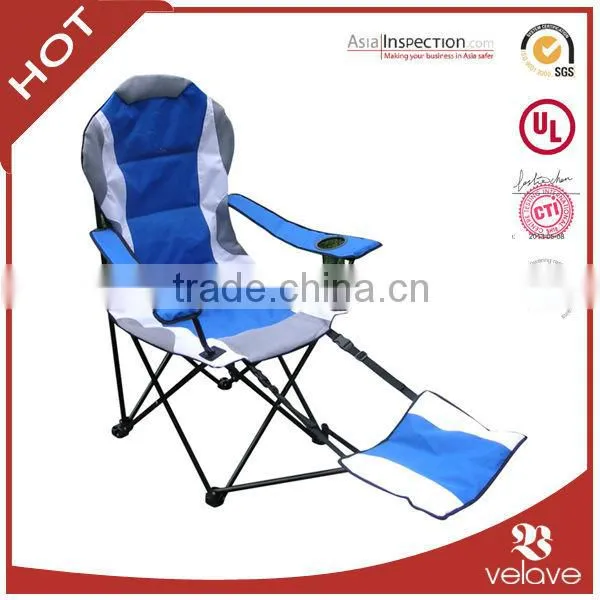 Polyester Wadding Folding Chair With Footrest