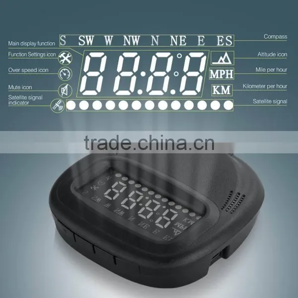 A1 GPS Head Up Display A1 GPS HUD OBD-II HUD Head Up Display Apply for All Cars in the World photo-4