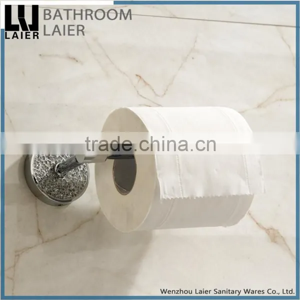 60933d Hot Sale Zinc Tube Chrome Plated Hotel Equipment Modern Design Bathroom Fittings Names Toilet Paper Holder photo-2