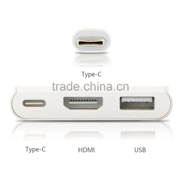 3 In 1 USB Type C To HDMI Adapter USB-C Hub for New Mackbook photo-5