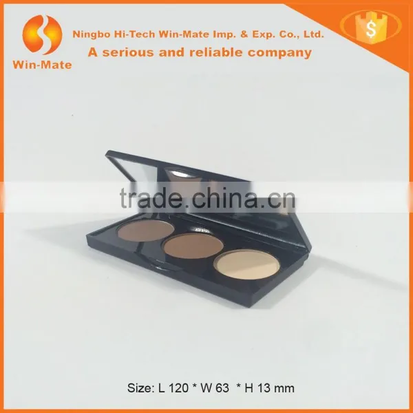 High-end 3 Pan Contour, Bronzer, Highlight Matte Colors Custom Eyeshadow Palette photo-3