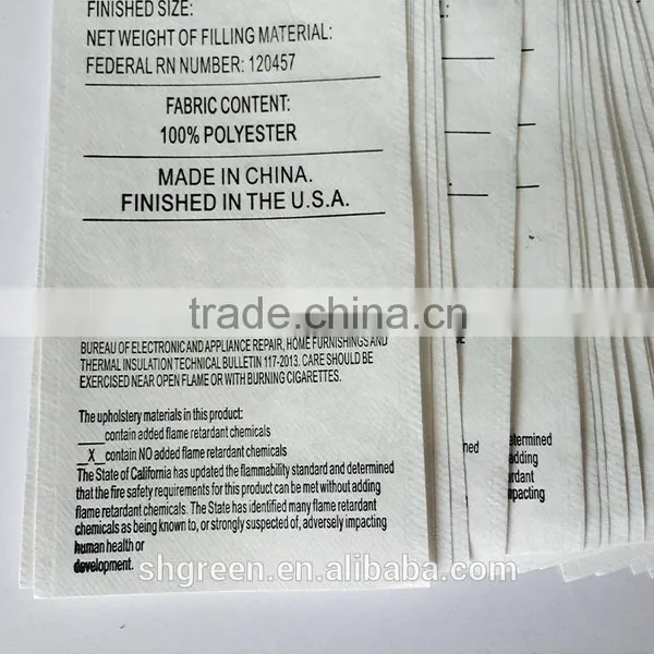 Satin Double Sides Silk Screen Printing Care Label,printing Size Garment Labels photo-3