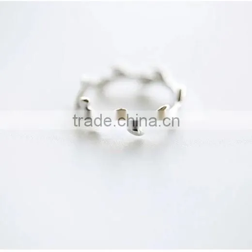 925 Sterling Silver Leaf Branch Ring Adjustable Ring Fashion Women Ring Jewelry Supplies 6260555 photo-2
