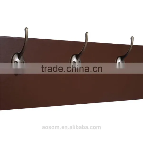 HomCom Coffee 42" 6 Hook Hanging Entryway Shelf photo-6