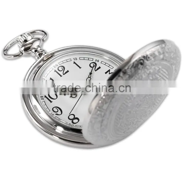 Cool Eden Pattern Necklace Pendant Chain Fob Quartz Pocket Watch photo-3