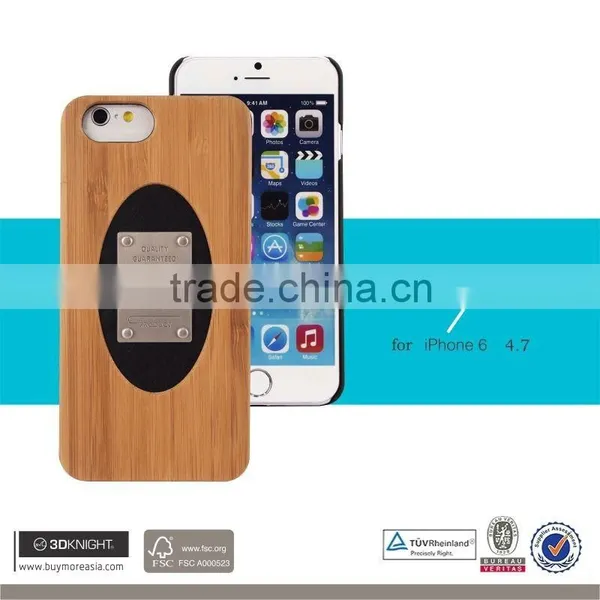 3D Knight Ultra-thin PC Back PC Side Case for iPhone 6, Bamboo Metal Clear Phone Cover for iphone 6s