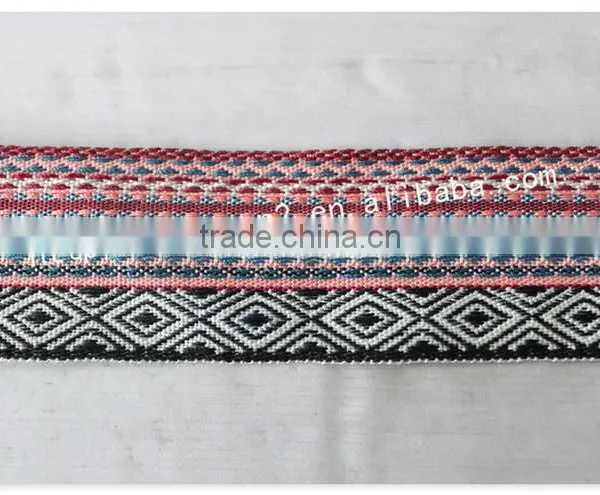 Newest Design 4cm Width Yarn Dyed Ethnic Polyester Bias Tape Wholesale photo-5