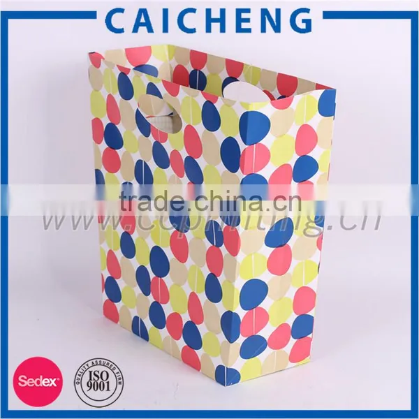 Blue Fancy Gift Paper Shopping Bag With Bow Tie photo-3
