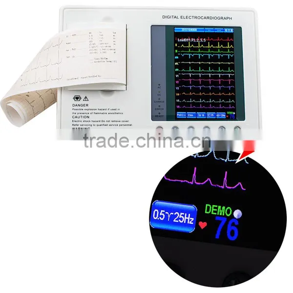 Digital Three Channel 12 Lead ECG Machine--CE FDA Approved Color Echocardiogram photo-4