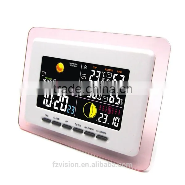 Automatic Wireless Weather Station With 2 Sensors/ Weather Station With Digital Clock Barometer In/Outdoor Temperature Humidity photo-2
