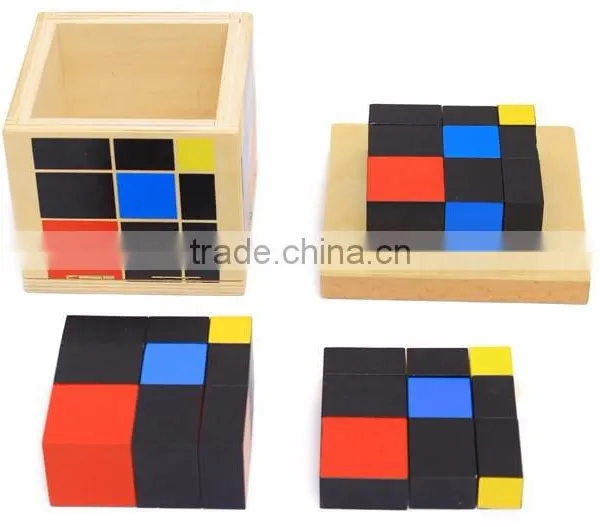 Preschool Training Learning Toys Montessori Trinomial Cube Math Education photo-2