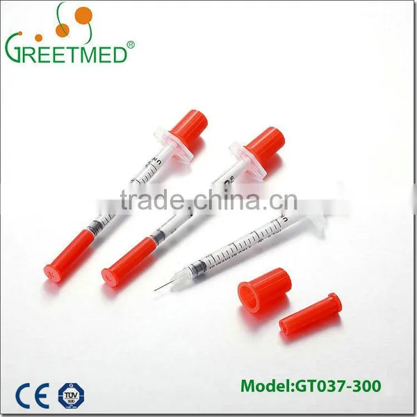 CE FDA Approval Orange Cap Insulin Syringe photo-2
