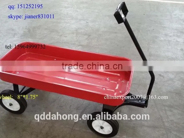 Metal Kid's Tool Cart , Pro-enviromental Red Wagon,Children Wagon TC1805 With Solid Wheel photo-3