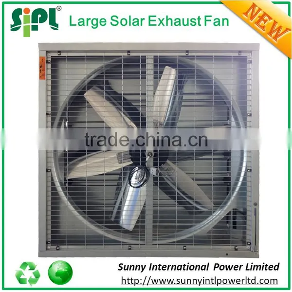 Poultry Equipment Cow House Exhaust Fan 250W Solar Panel Powered Large Air Cooling Fan dc Ventilation Fan photo-3