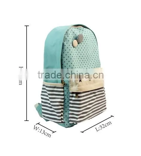 2016 Hot Sell Cute Canvas Laptop Bag/Shoulder Bag/School Backpack photo-2