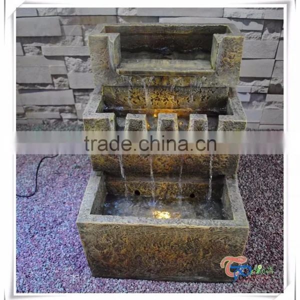Three Tiers Polyresin Indoor Water Fountain photo-2
