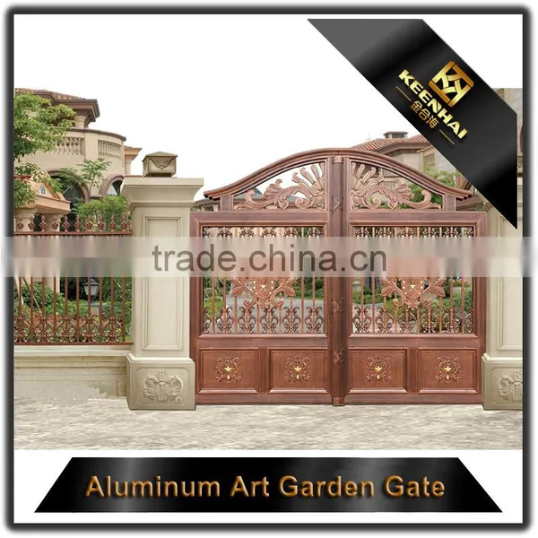 Powder Coated Aluminum Garden Gate With Flower Design photo-3