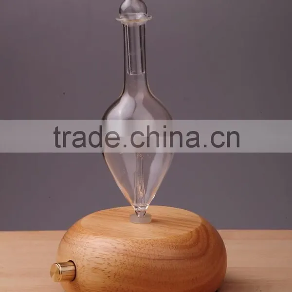 Elegant Wooden and Glass LED Aroma Diffuser Nebulization Oil Diffuser