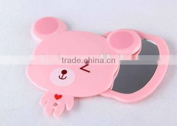 Cartoon Bear Shaped Printed Plastic Sliding Cover Mirror photo-5