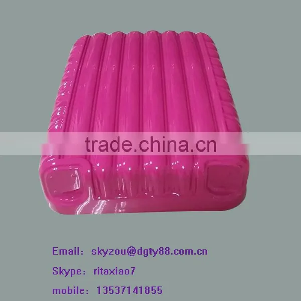 Thermo Abs Vacuum Forming Plastic Luggage Shell With Color Printed photo-3