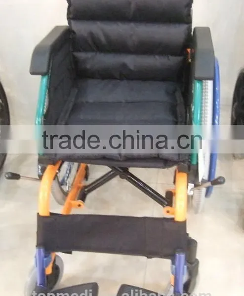 Topmedi Homecare Folding Manual Aluminum Light Wheelchair for Disabled Children photo-2