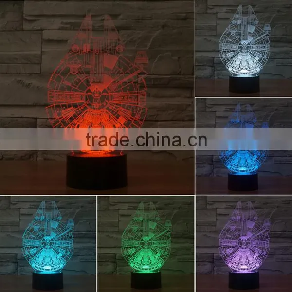 7 Color Change 3D Illusion Led Light Touch Switch Desk Light Acrylic Lamp for Decoration Gift photo-3