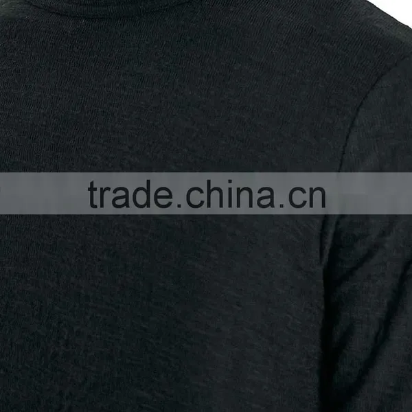 Comfortable Wearing Longline Autumn Bottom t Shirt Custom Plain Black Long Sleeves Oversized t Shirt for Man photo-4