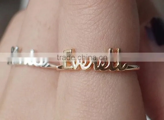 Custom Name Ring - Personalized Name Ring - Your Name on Ring - Custom Children Name - Family Name - Meaningful Gifts photo-3