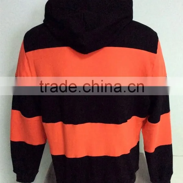 Classic Drawstring Stripe in Different Colors Zip-up Women Hooded Sweatshirts OEM Service photo-2