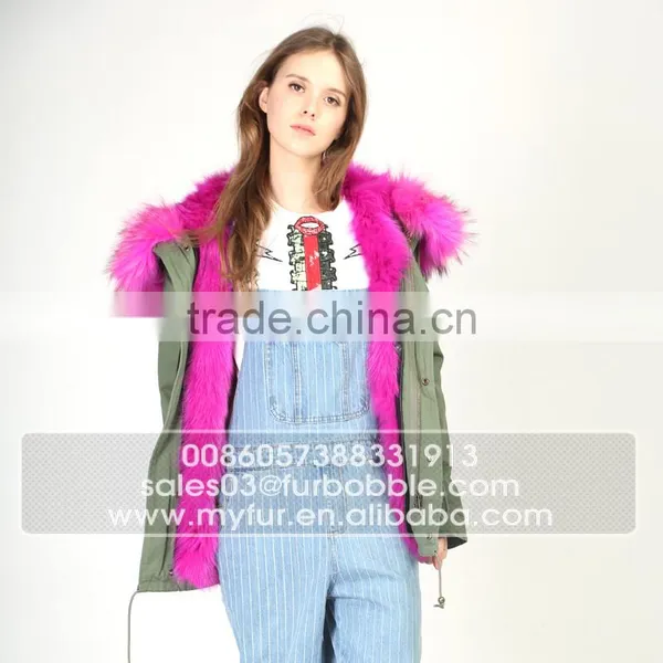 Myfur Long Parka Luxury Real Thick Fox Body Fur Trimmed Hood Popular Parka photo-4