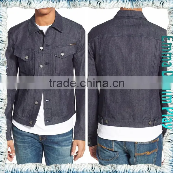 2015 New Fashion Design Mens Short Denim Jacket High Quality Cotton Outerwear photo-4