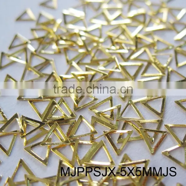 Triangle Hole Shape Studs For Nail Decoration 5x5mm Gold Studs For Nail photo-2