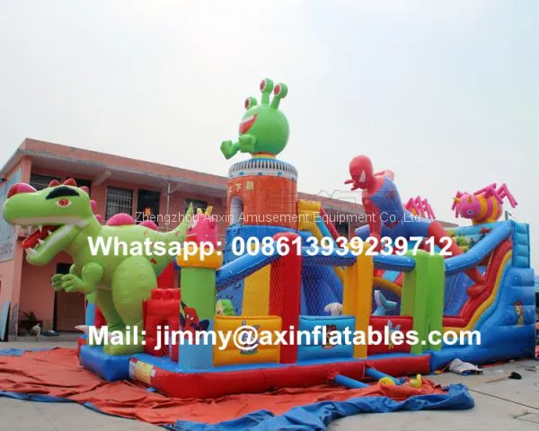 Cheap Price PVC Outdoor Inflatable Game Equipments,Giant Kids Dinosaur Inflatable Bouncer For Sale photo-2
