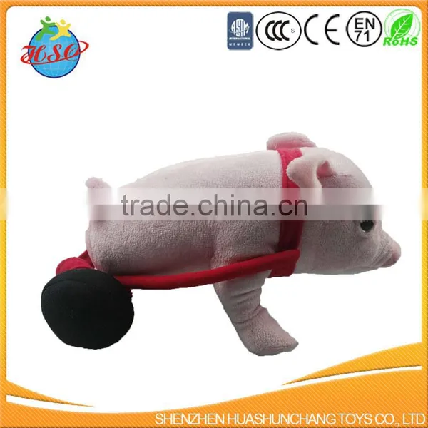 Custom Tough Pink Plush Pig photo-2