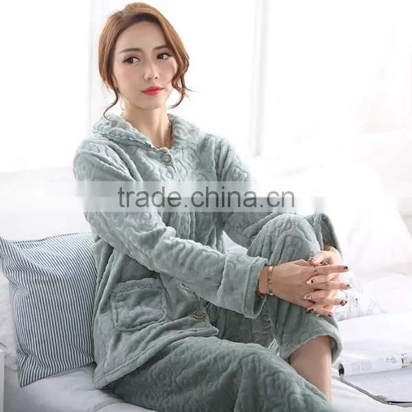 Simple Style Fleece Women Pajamas Hot Selling Home photo-3