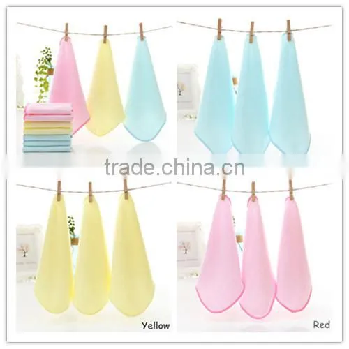 Wholesale Baby Face and Hand Towel Plain Handkerchiefs Colored Washcloth photo-2