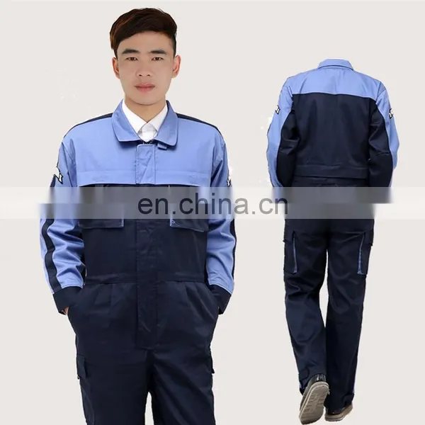 Top Sales Dry Wicking Heat Transfer Navy Blue Cotton Coverall For Factory photo-2