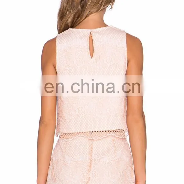 Women Frock Top Lace Overlay With Scalloped Hem Fancy Skirt Top Designs photo-3
