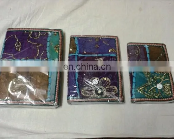 PATCHWORK PAPER NOTEBOOKS SET OF 3 PCS SET photo-4