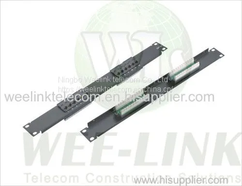 1U 19'' Inch UTP 24 Port Wall Mounted Cat5e/ Cat6/ Cat7 RJ11 RJ45 Patch Panel Rack Mount