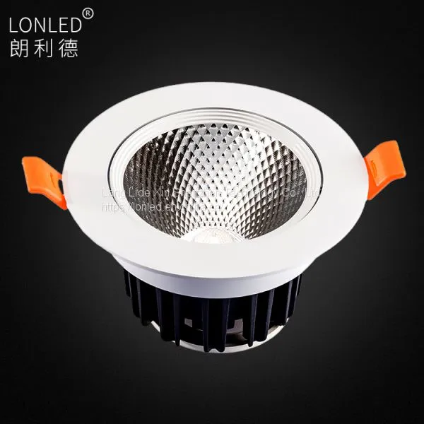Recessed LED COB Spotlight Aluminum Case White/Silver Die Casting photo-2