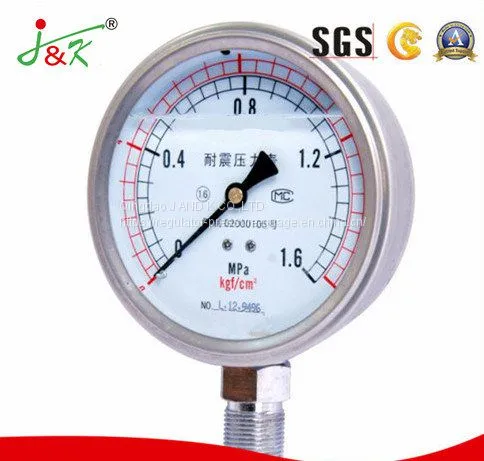 Shock Proof Manometer Pressure Gauge With Liquid Filling photo-5