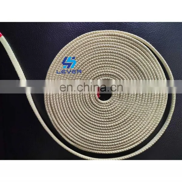 Customized 12 * 4mm Kevlar Braided Cord Rope Used on Glass Tempering Plant Quenching Section photo-5