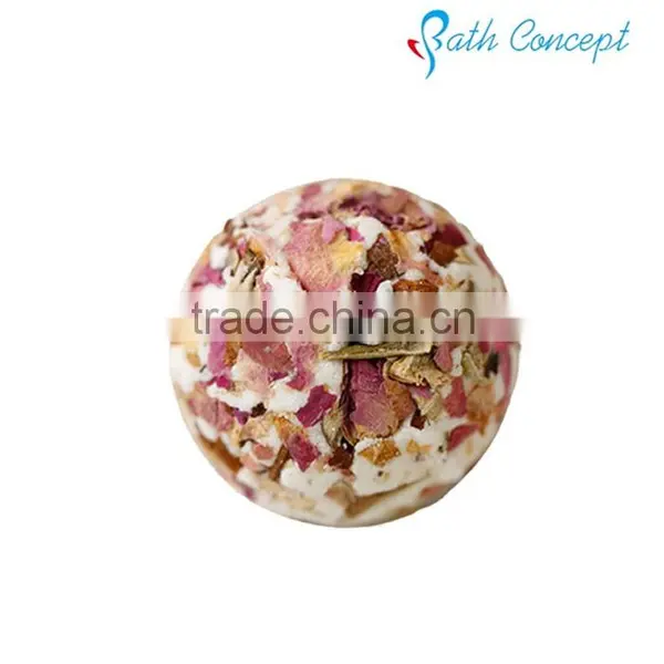 Natural Heart Shape Bath Fizzer Bath Bomb With Dry Flower Supplier's Choice photo-5