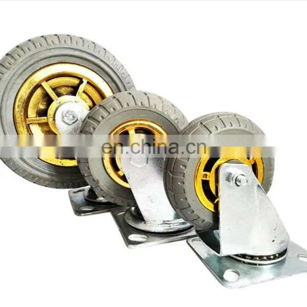 Steel Rubber PU TPR Medical Heavy Duty Cast Iron1 Inch Swivel Castor Wheel photo-4