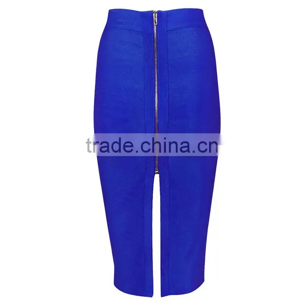 Summer Dress 2015 New Fashion Sey Women Blue Pink Midi Evening Party V Bottom Split Bandage Skirts Bandage Bodycon Women Wearing photo-2