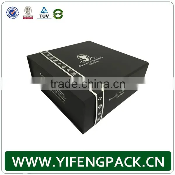 Matte Black Leather Paper Soft Touch Feeling Luxury Chocolate Packaging Boxes photo-3