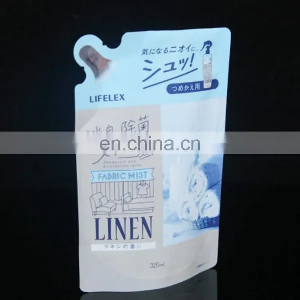 Custom Print Foil Packaging Stand up Pouch With Cap Reusable Shampoo Spout Pouch photo-2